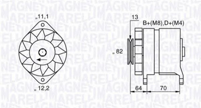 MAGNETI MARELLI 063534882530 -  Генератор